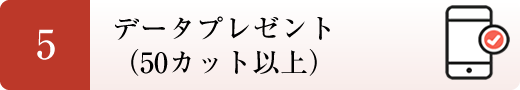 ５．全カットデータプレゼント（50カット以上）
